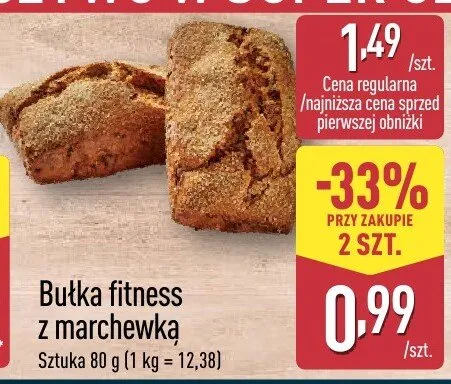 Bułka fitness z marchewką promocja w Aldi