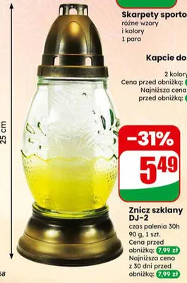 Znicz szklany DL1-2 promocja w Dino