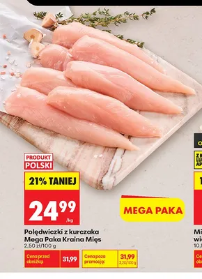 Polędwiczki z kurczaka Mega Paka Kraina Mięs promocja w Biedronka