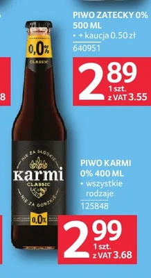 Piwo bezalkoholowe Karmi promocja w Selgros