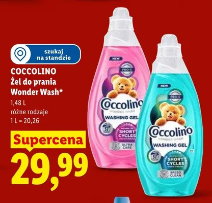 Żel do prania Wonder Wash Coccolino promocja w Lidl