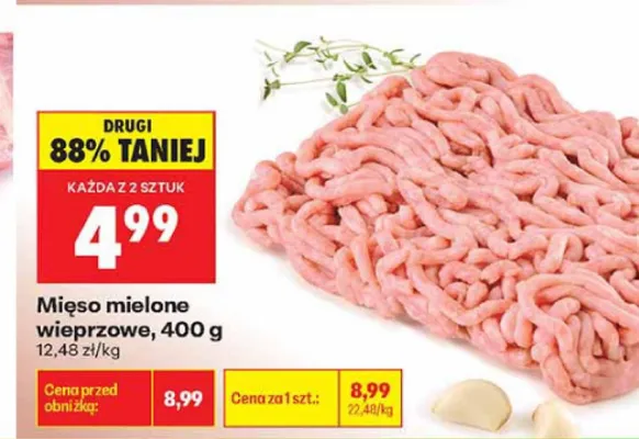 Mięso mielone wieprzowe promocja w Biedronka