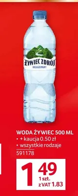 Woda Żywiec Zdrój promocja w Selgros