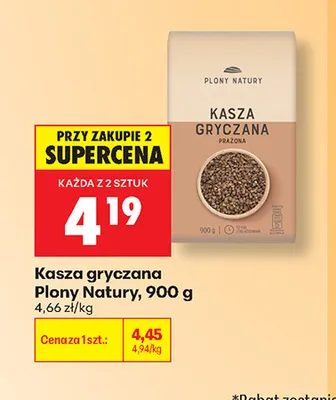 Kasza gryczana Plony Natury promocja w Biedronka