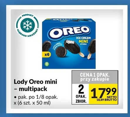 Lody Oreo mini 6-pak promocja w Makro