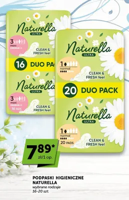 Podpaski higieniczne Naturella Ultra Maxi Duo Pack promocja w Euro Sklep