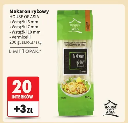 Makaron ryżowy vermicelli House of Asia promocja w Intermarche