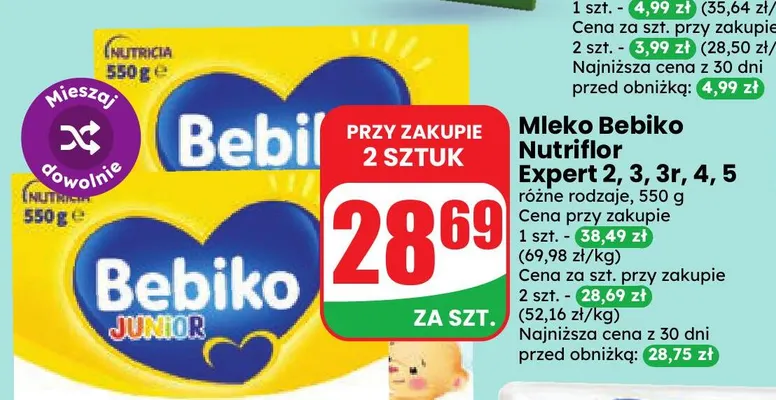 Mleko Bebiko Nutriflor Expert 3r promocja w Dino
