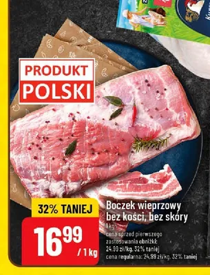Boczek wieprzowy bez kości bez skóry promocja w POLOmarket