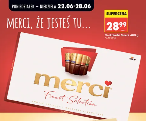 Czekoladki Merci Finest Selection promocja w Biedronka