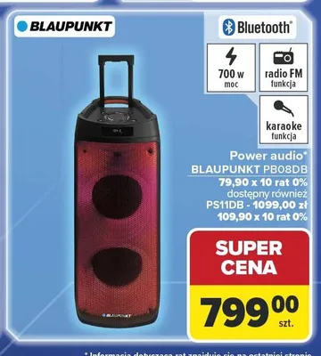 Power audio BLAUPUNKT PB08DB 700W promocja w Carrefour
