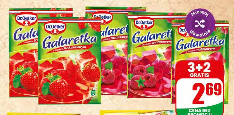 Galaretka o smaku truskawkowym Dr.Oetker promocja w Dino