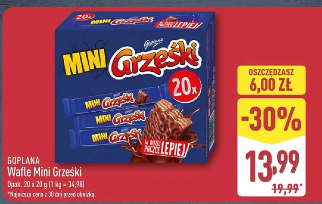 Wafle Mini Grzeski promocja w Aldi