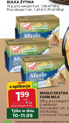 Masło ekstra Farm Milk promocja w Stokrotka
