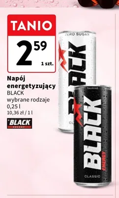 Napój energetyzujący Black promocja w Intermarche
