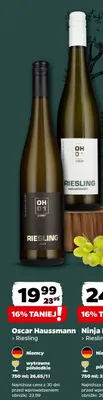 Wino Oscar Haussmann Riesling promocja w Netto