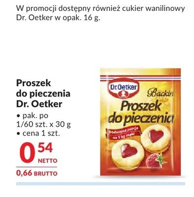 Proszek do pieczenia Dr. Oetker promocja w Makro