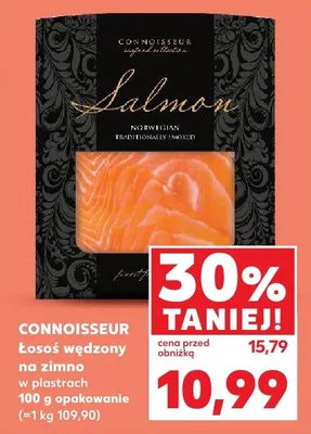 Łosoś wędzony na zimno w plastrach Connoisseur promocja w Kaufland