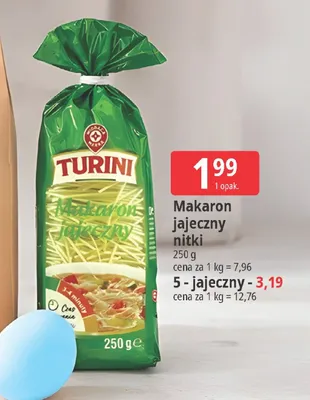 Makaron jajeczny nitki promocja w Leclerc