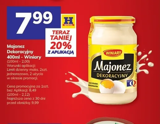 Majonez dekoracyjny Winiary promocja w Hitpol