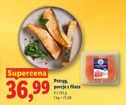 Pstrąg, porcje z fileta promocja w Lidl