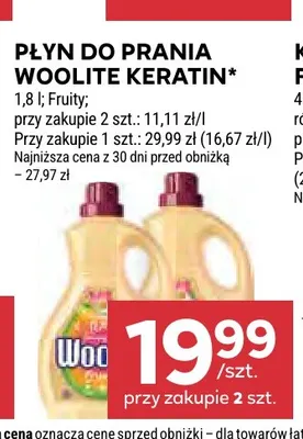 Płyn do prania Woolite Keratin Fruity promocja w Stokrotka