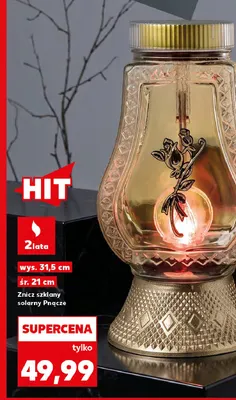 Znicz szklany solarny Pnącze promocja w Kaufland