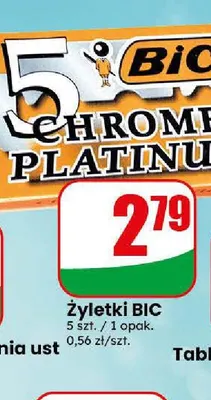 Żyletki BIC Chrome Platinum promocja w Dino