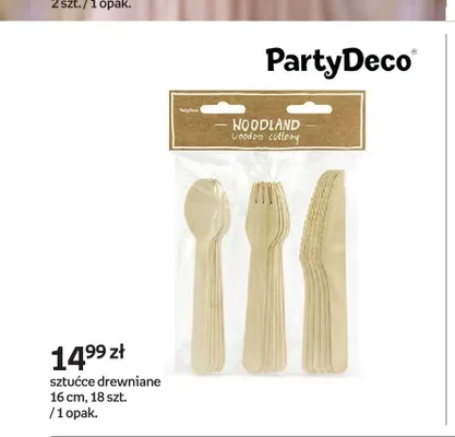 Sztućce drewniane PartyDeco promocja w Empik