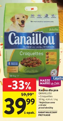Karma dla psa Canaillou Croquettes promocja w Intermarche