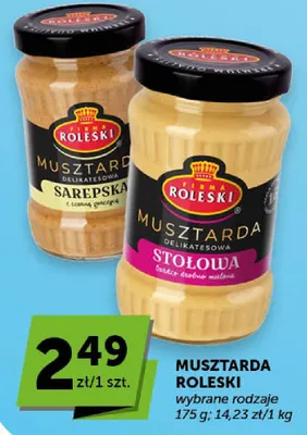 Musztarda Roleski wybrane rodzaje stołowa promocja w ABC