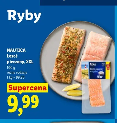 Łosoś pieczony Nautica XXL promocja w Lidl