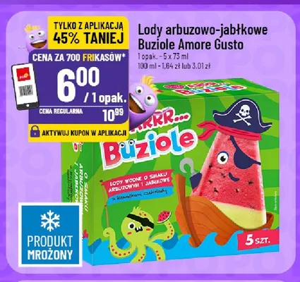 Lody arbuzowo-jabłkowe Buziole Amore Gusto promocja w POLOmarket