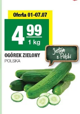 Ogórek zielony polski promocja w SPAR