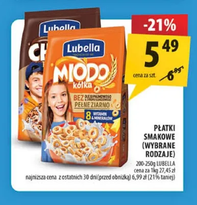 Płatki smakowe Lubella promocja w Arhelan