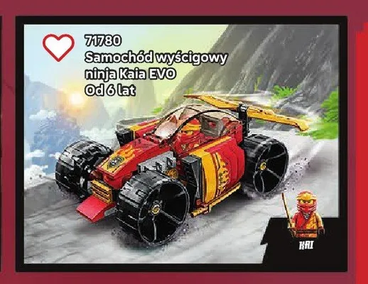 Klocki LEGO Ninjago 71780 Samochód wyścigowy ninja Kaia EVO promocja w LEGO