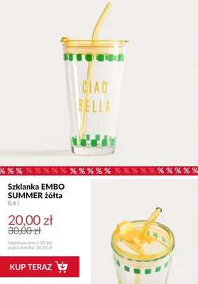 Szklanka EMBO SUMMER żółta 0,4 l promocja w Homla