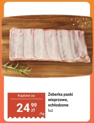 Żeberka paski wieprzowe, schłodzone luz Dino promocja w Dino