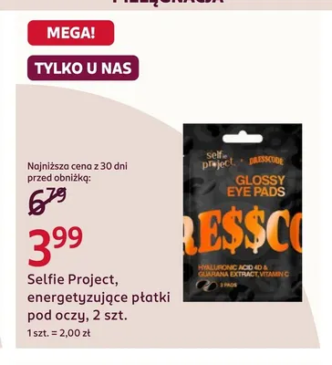 Energetyzujące płatki pod oczy Selfie Project promocja w Rossmann