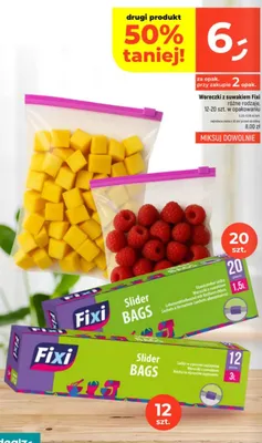 Woreczki z suwakiem Fixi Slider Bags 3 l promocja w Dealz