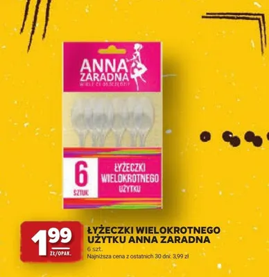 Łyżeczki wielokrotnego użytku Anna Zaradna promocja w Stokrotka