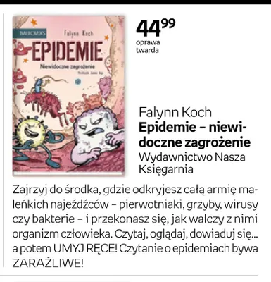Komiks Epidemie – niewidoczne zagrożenie Nasza Księgarnia promocja w Empik
