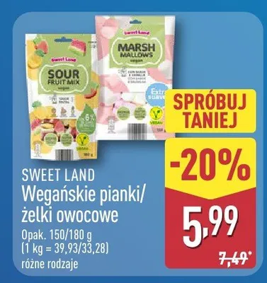 Wegańskie pianki promocja w Aldi