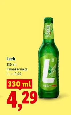 Piwo Lech limonka-mięta promocja w Lidl