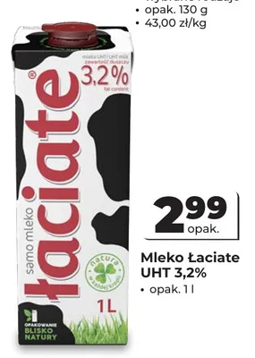 Mleko UHT Łaciate 3,2% promocja w Odido