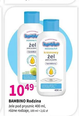 Żel pod prysznic Bambino Rodzina promocja w Drogerie Polskie