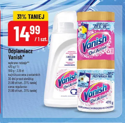 Odplamiacz Vanish Oxi Action Krystaliczna Biel promocja w POLOmarket