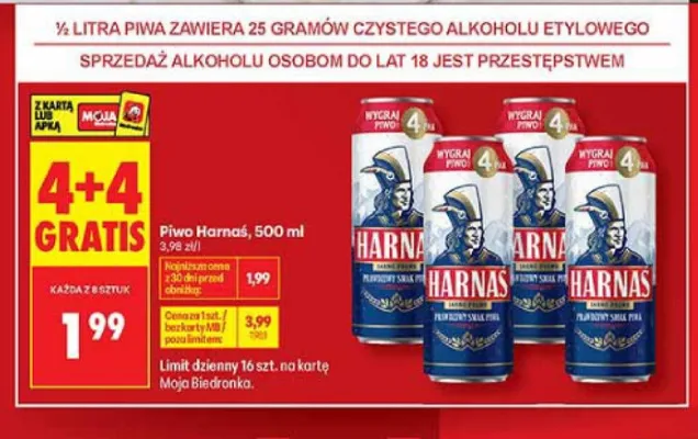 Piwo Harnaś promocja w Biedronka