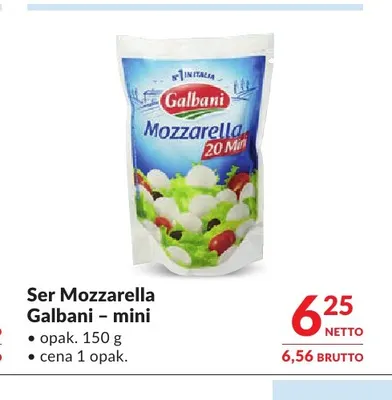 Ser mozzarella Galbani mini promocja w Makro