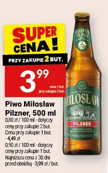 Piwo Miłosław Pilzner promocja w Twój Market